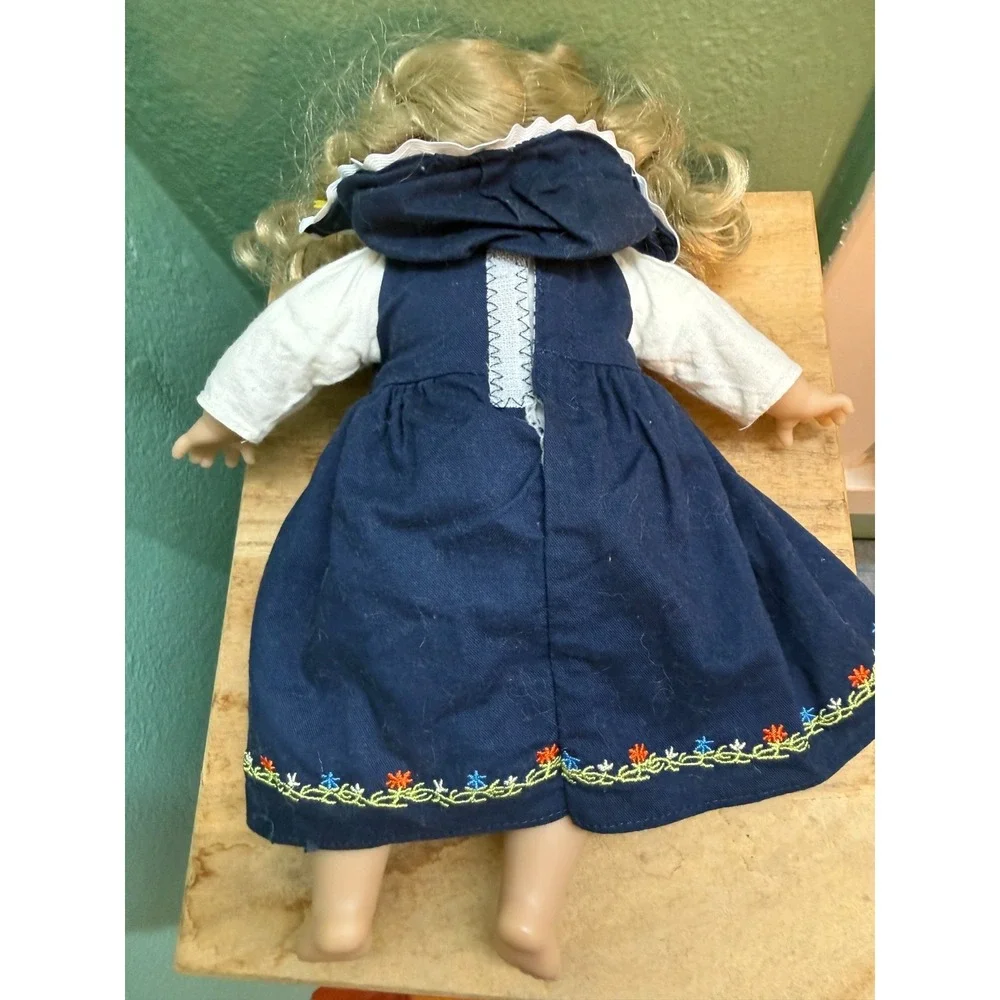 Vintage Schneider German Handcrafted Porcelain Doll In Traditional Dress Costume